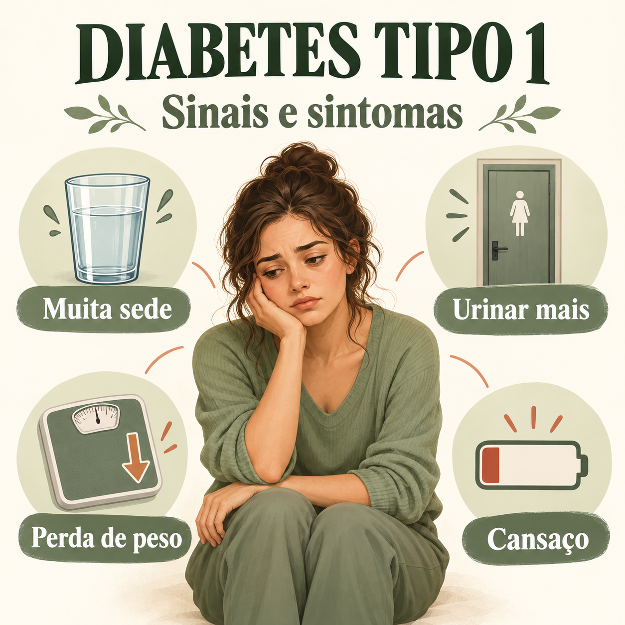 Muita sede, aumento da urina, perda de peso e cansaço: possíveis sintomas de diabetes tipo 1